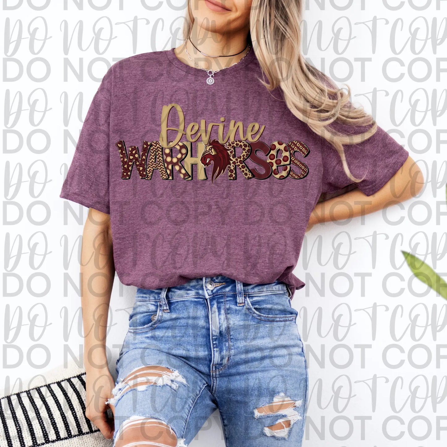 Devine Warhorse Mascot Lettering Tee - Branded By Barta