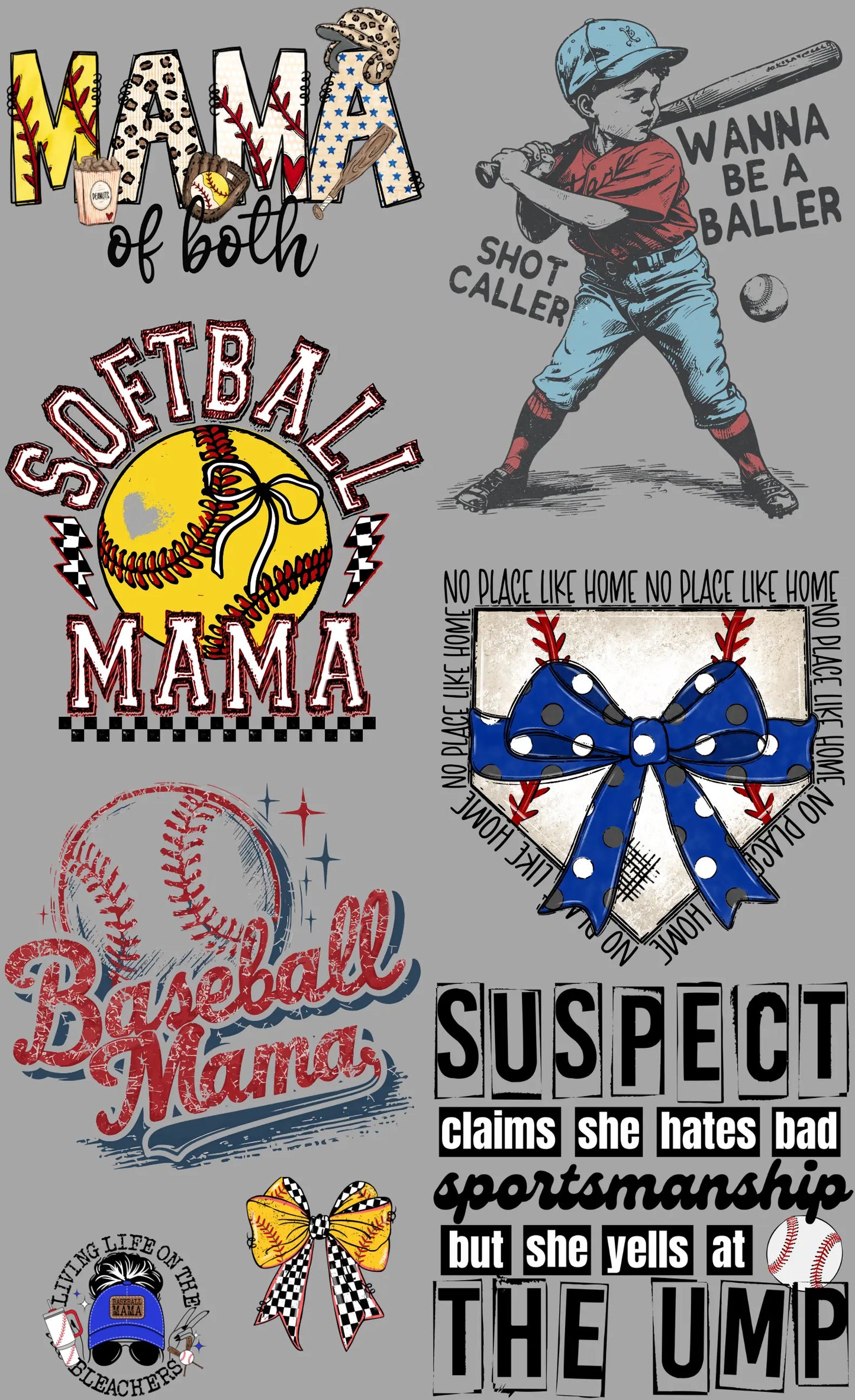 Mama of Both Softball & Baseball Mini Gang - Branded By Barta