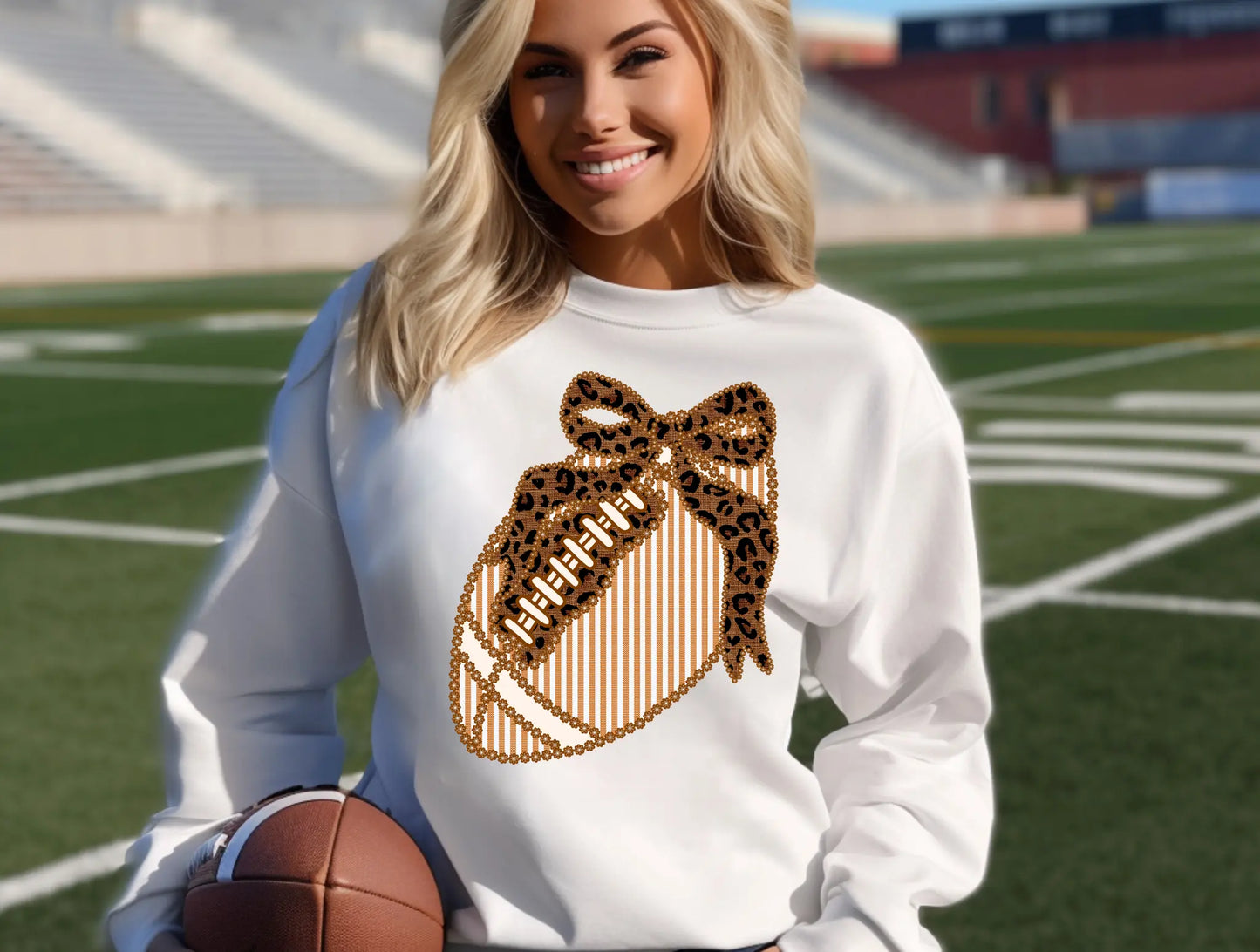 Leopard Bow Football brandedbybarta