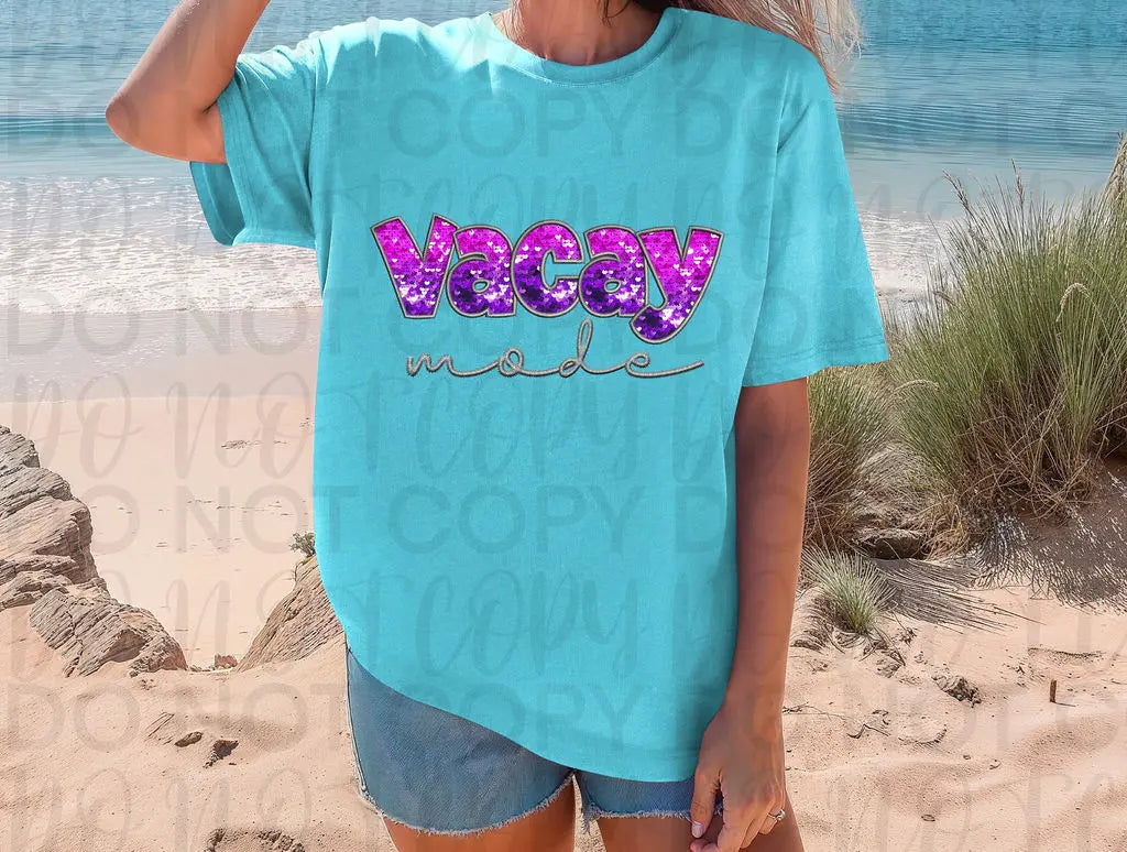 Vacay Purple Faux Glitter - Branded By Barta