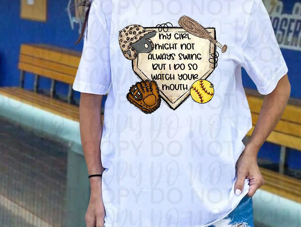 My daughter might not always hit softball - Branded By Barta