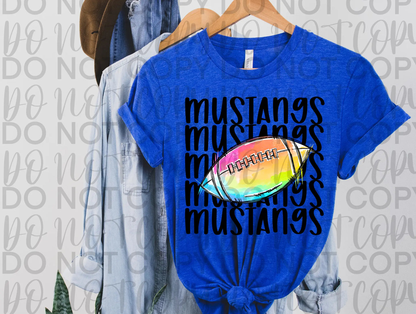 Mustangs Colorful FB Tee - Branded By Barta