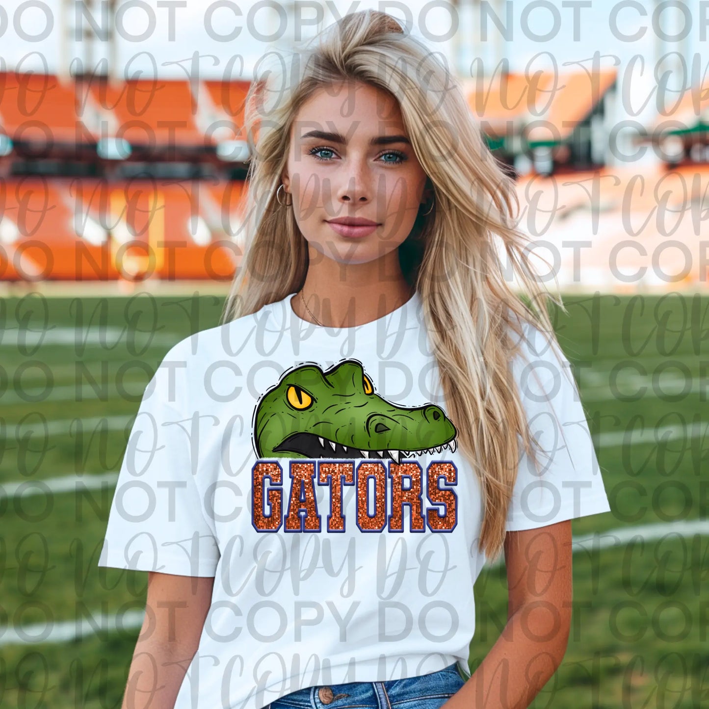 Gators Faux Glitter Mascot - Branded By Barta