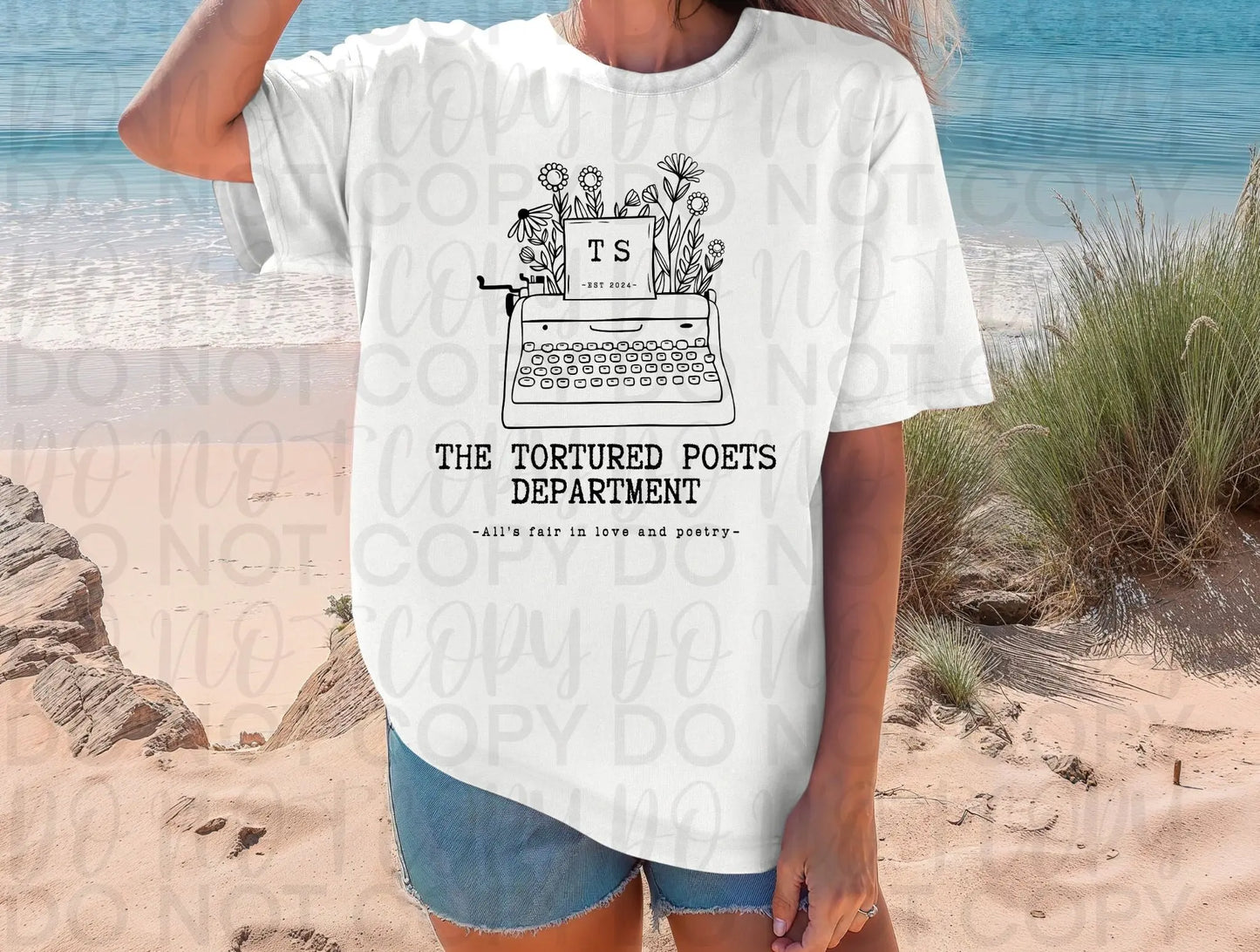 TS tortured poet typewritter - Branded By Barta