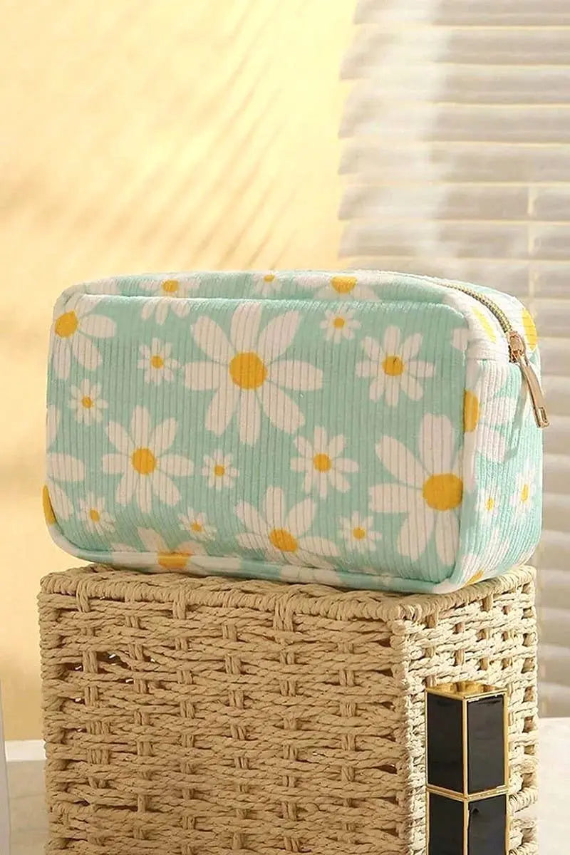 Corduroy Cosmetic Pouch Bag - Branded By Barta