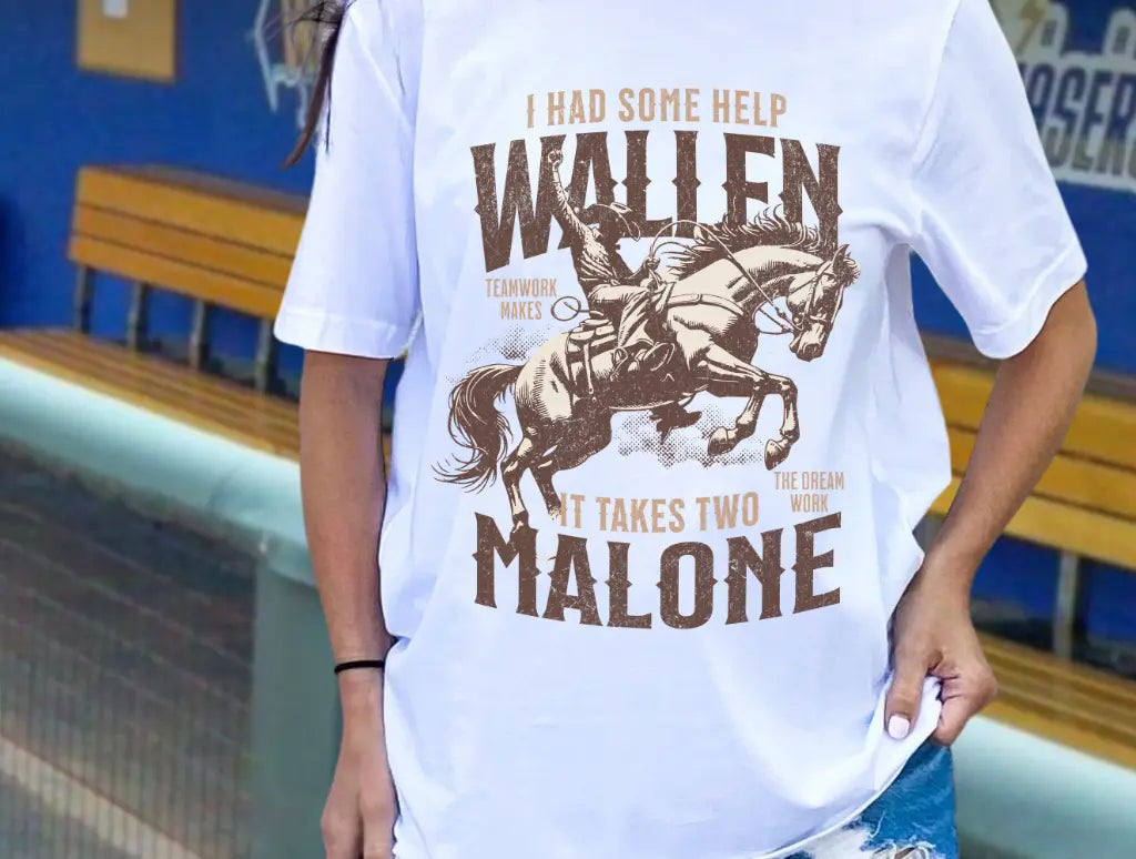 I had Some Help- CC White- Graphic Tee - Branded By Barta