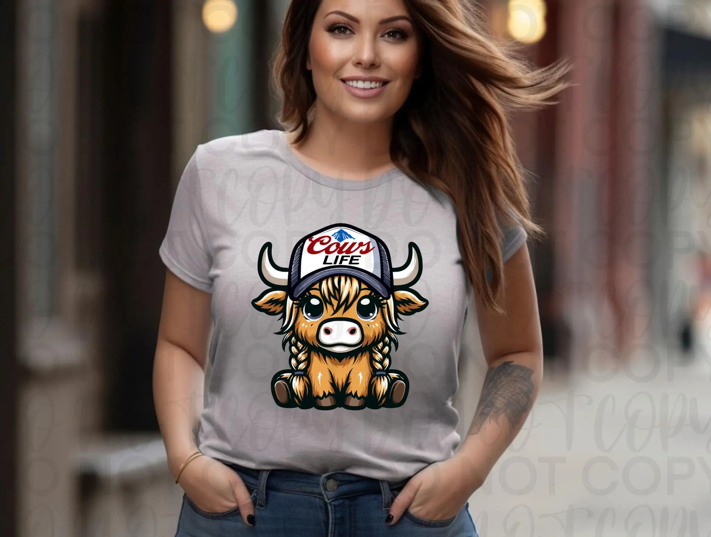 Cows life with hat girl - Branded By Barta