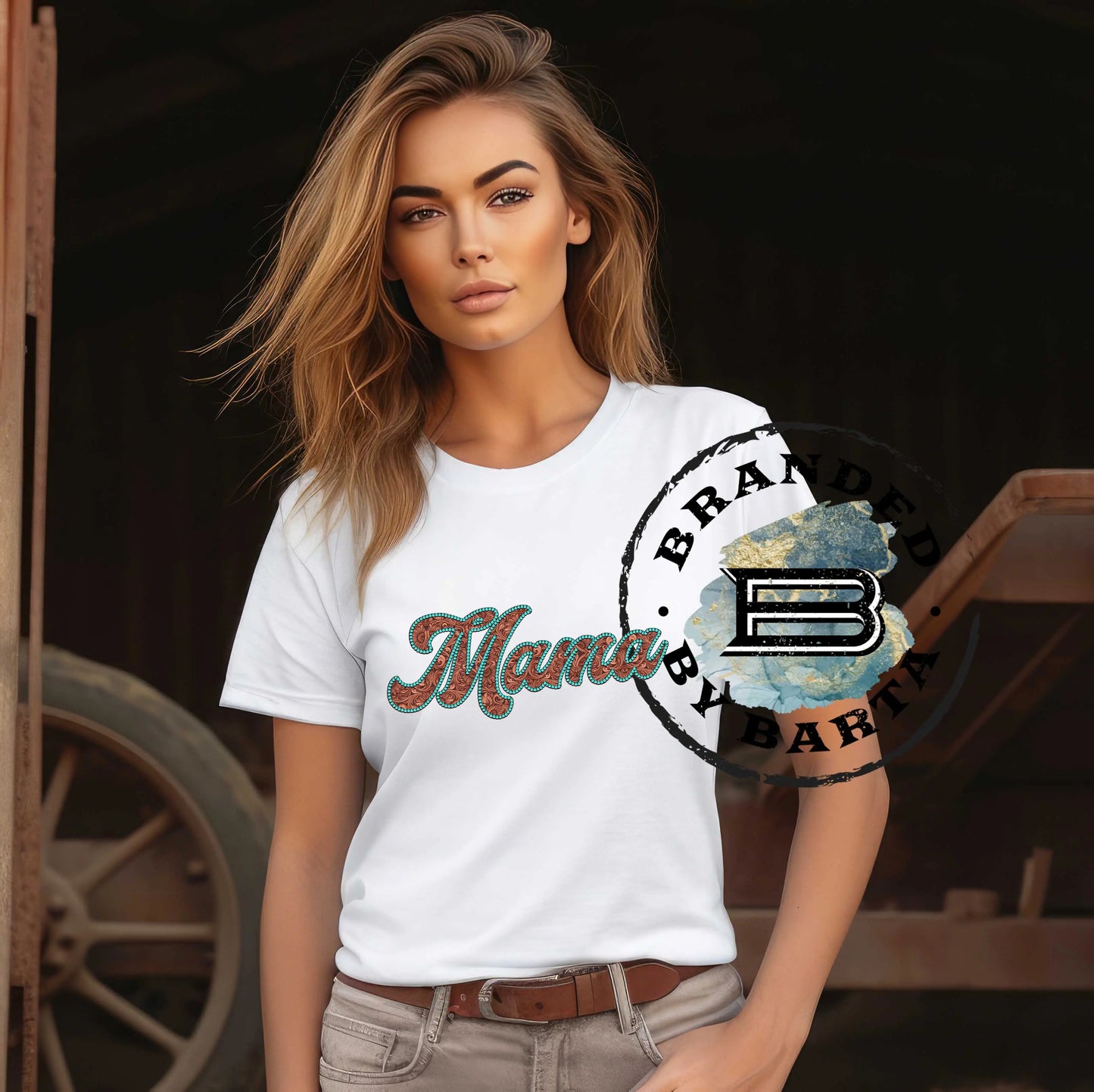 Faux Leather Mama DTF Transfer - Branded By Barta