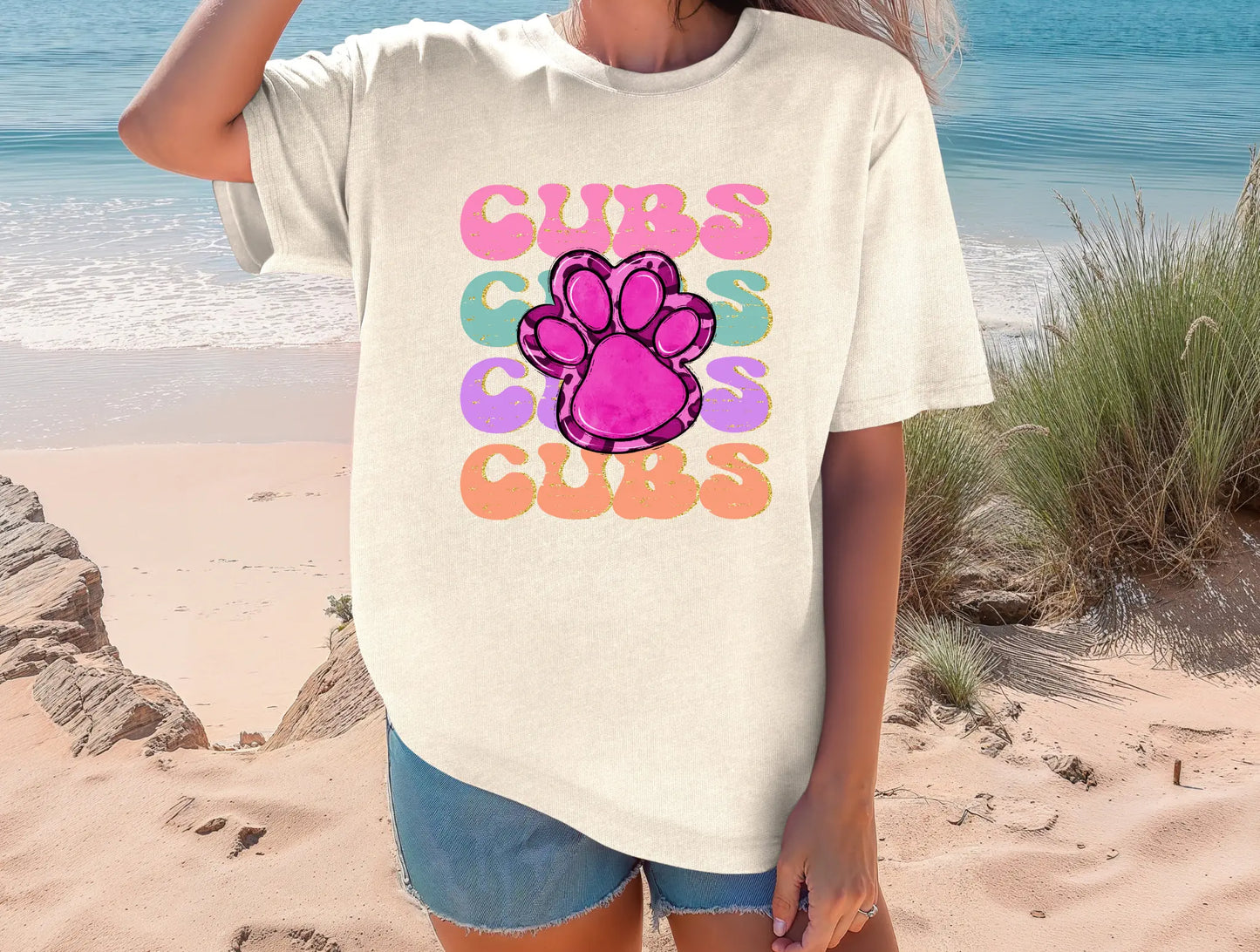 Cubs stacked colorful - Branded By Barta