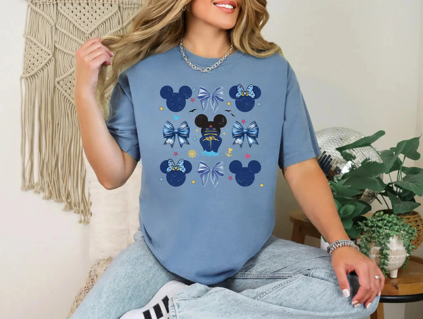 Disney Cruise Bow CC Blue - Graphic Tee - Branded By Barta