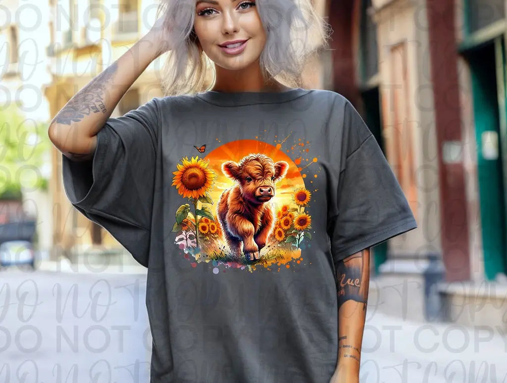 Highland Sunflower Sunset - Branded By Barta