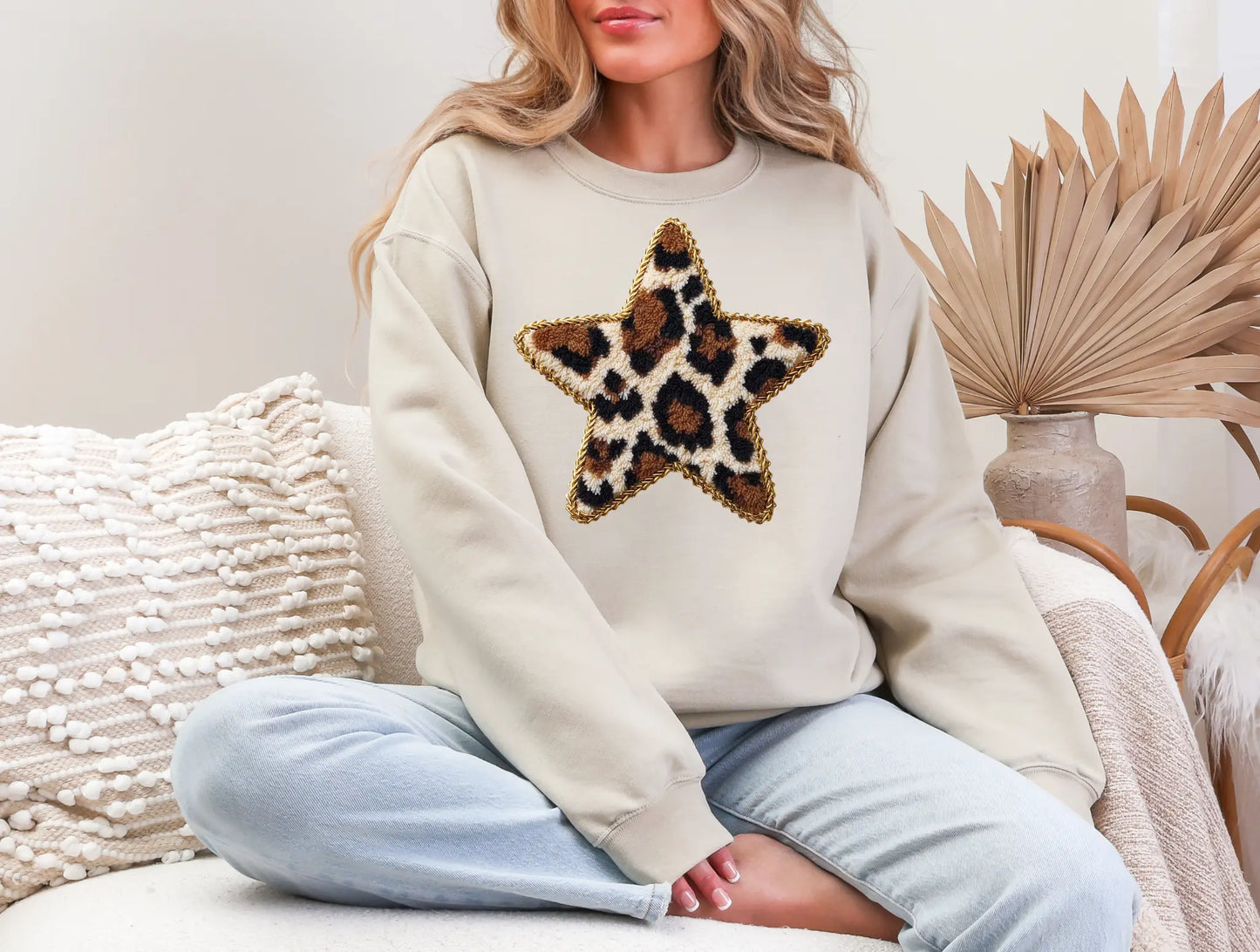 Leopard Faux Yarn Star brandedbybarta