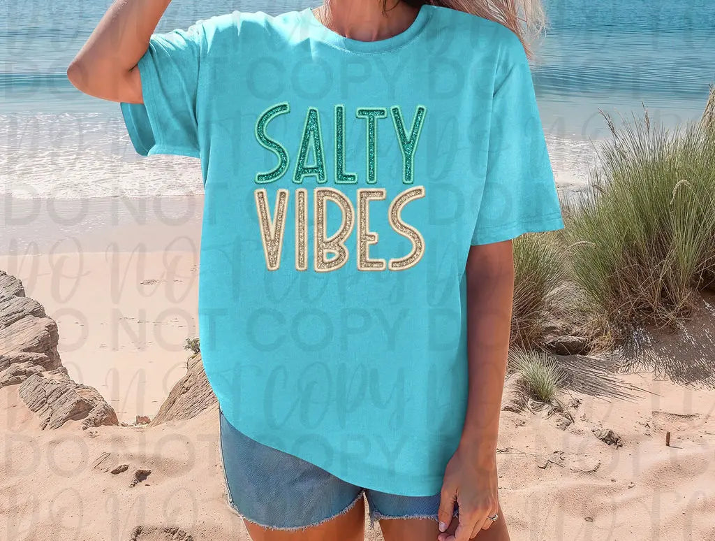 Salty Vibes Faux Glitter - Branded By Barta