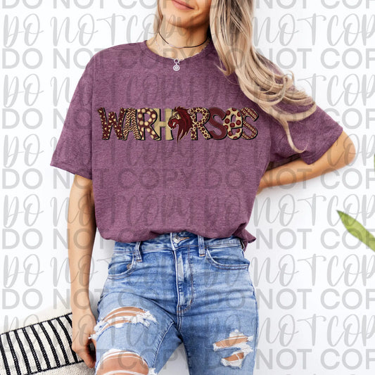 Warhorses Mascot Lettering - Branded By Barta