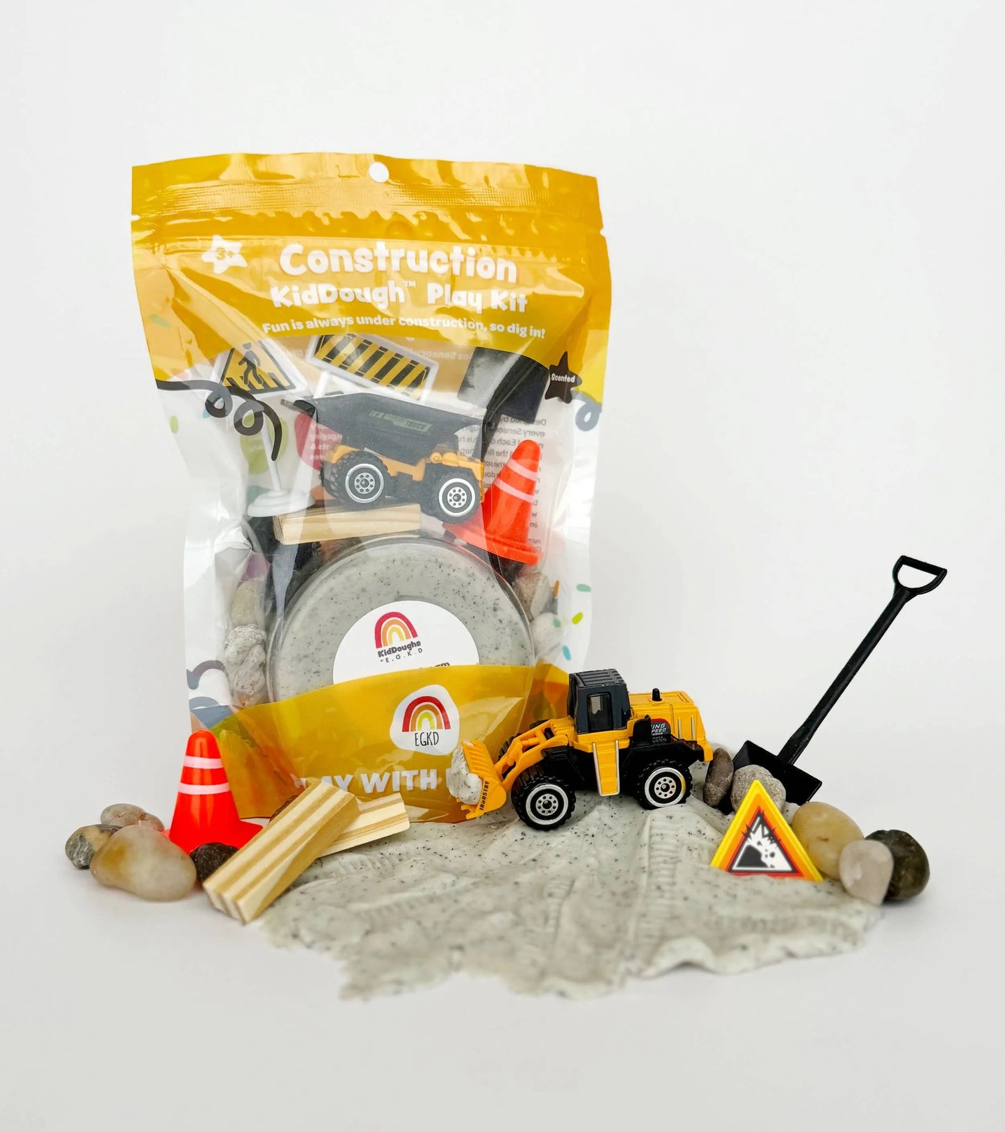 Construction (Cookies & Cream) KidDough Play Kit - Branded By Barta