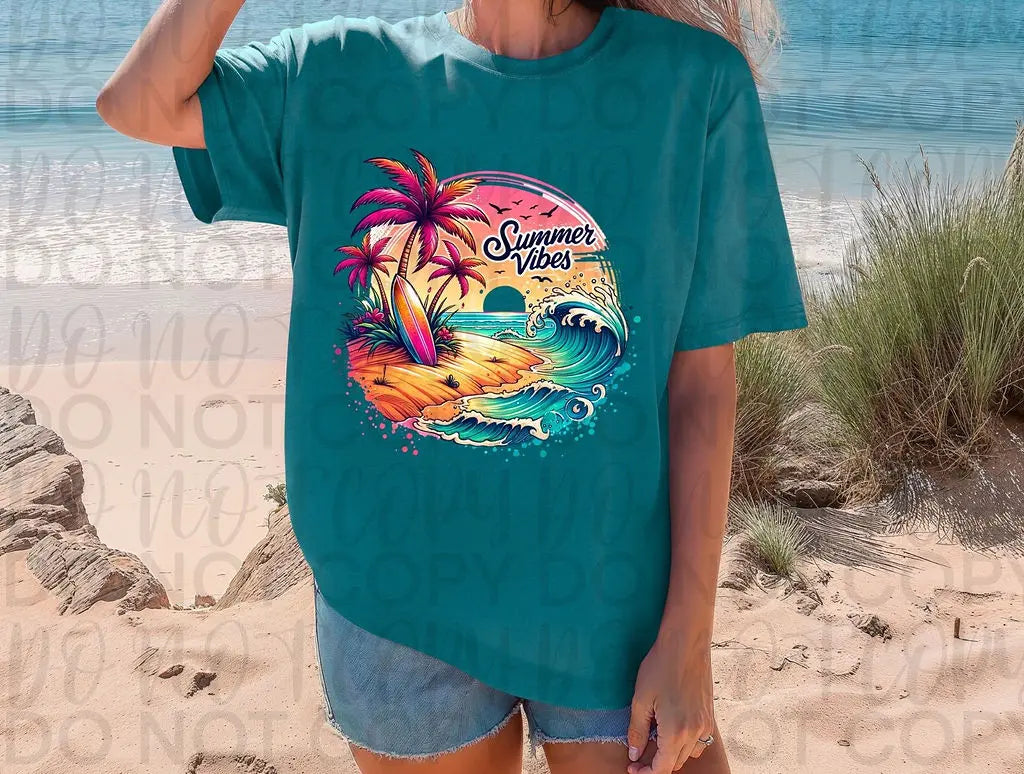 Summer Vibes Palm Trees Bright - Branded By Barta