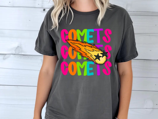 Neon Stacked Comets brandedbybarta