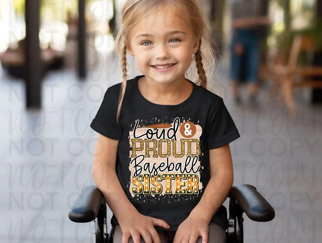 Loud & Proud Baseball Sister - Branded By Barta