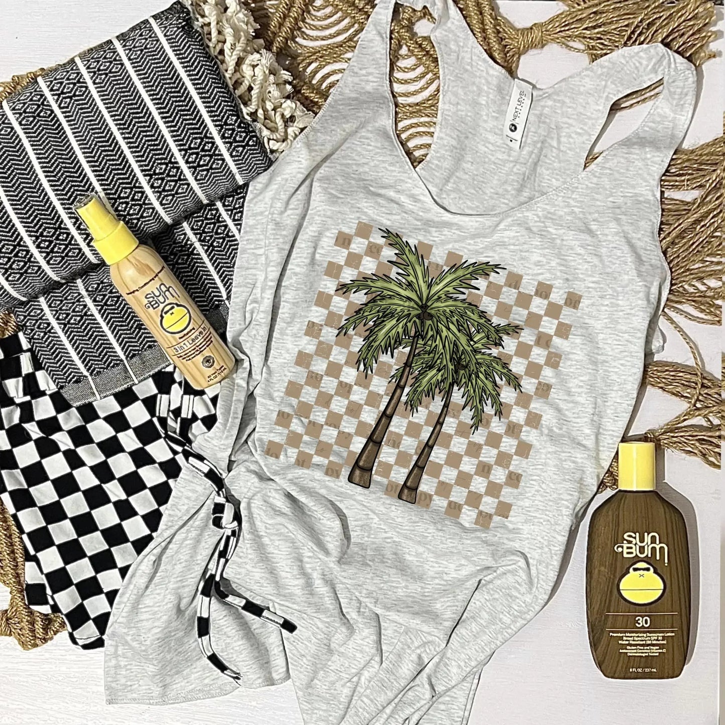 Checkered pam tree - Branded By Barta