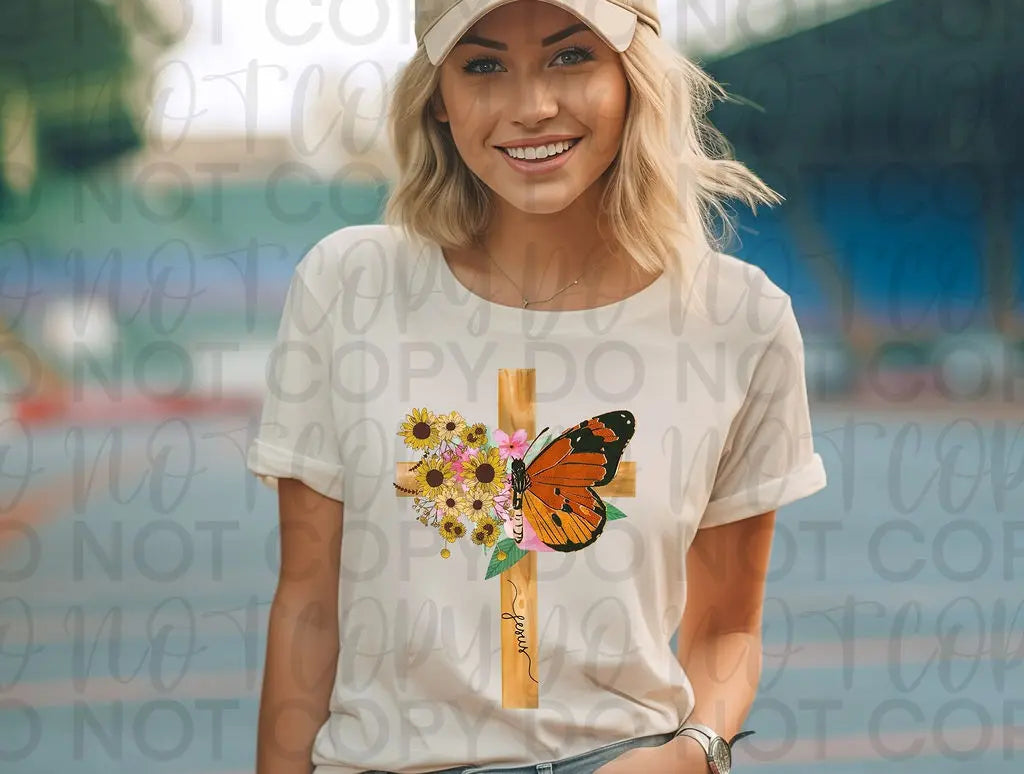 Jesus Sunflower/Butterfly - Branded By Barta