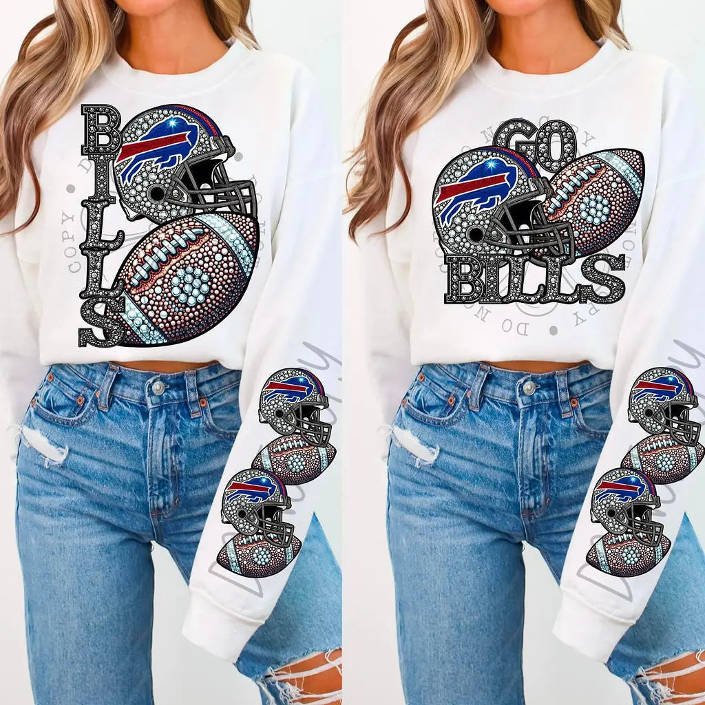 Bills Rhinestone Football - Branded By Barta
