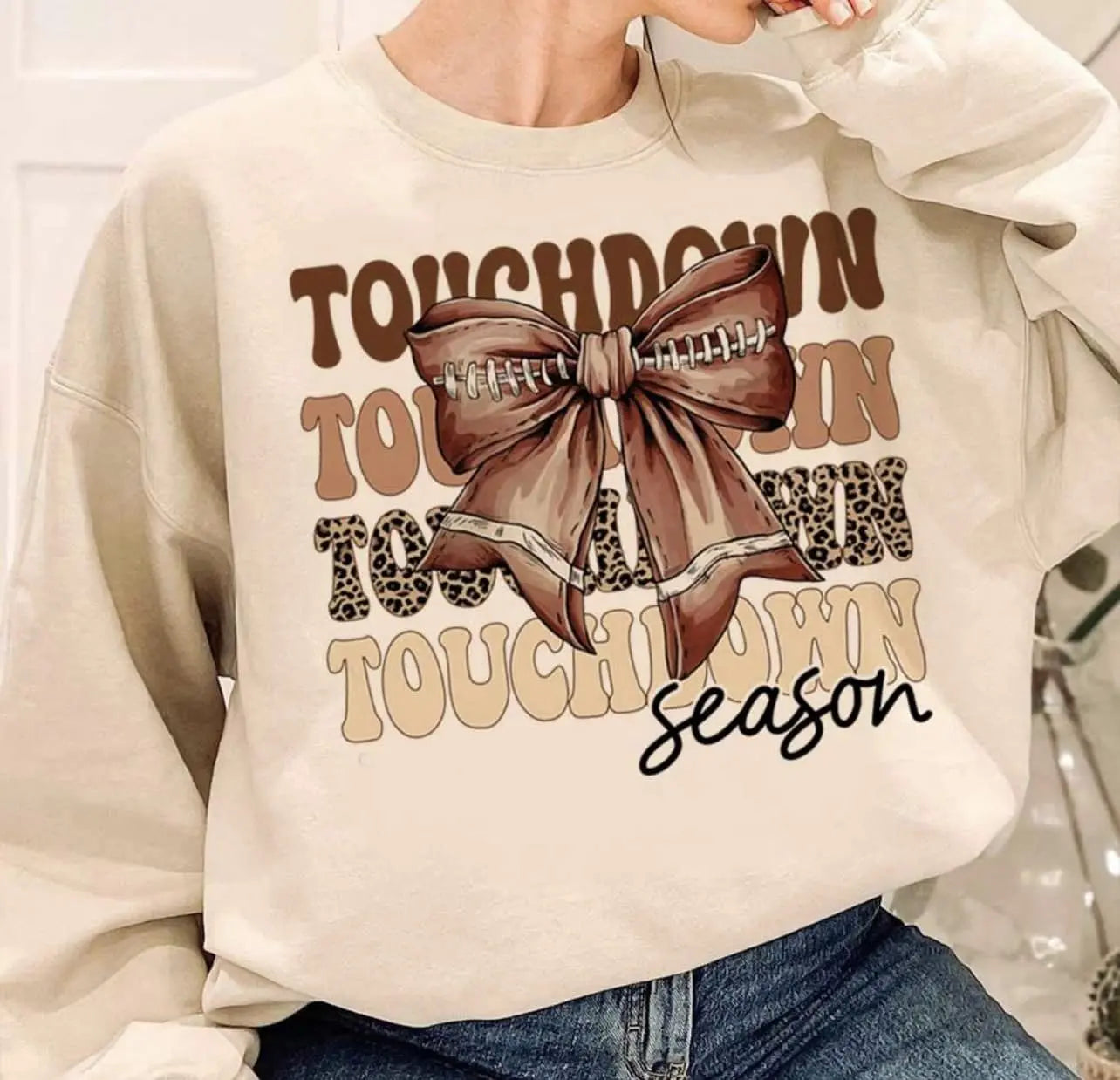 Touchdown season stacked bow football - Branded By Barta
