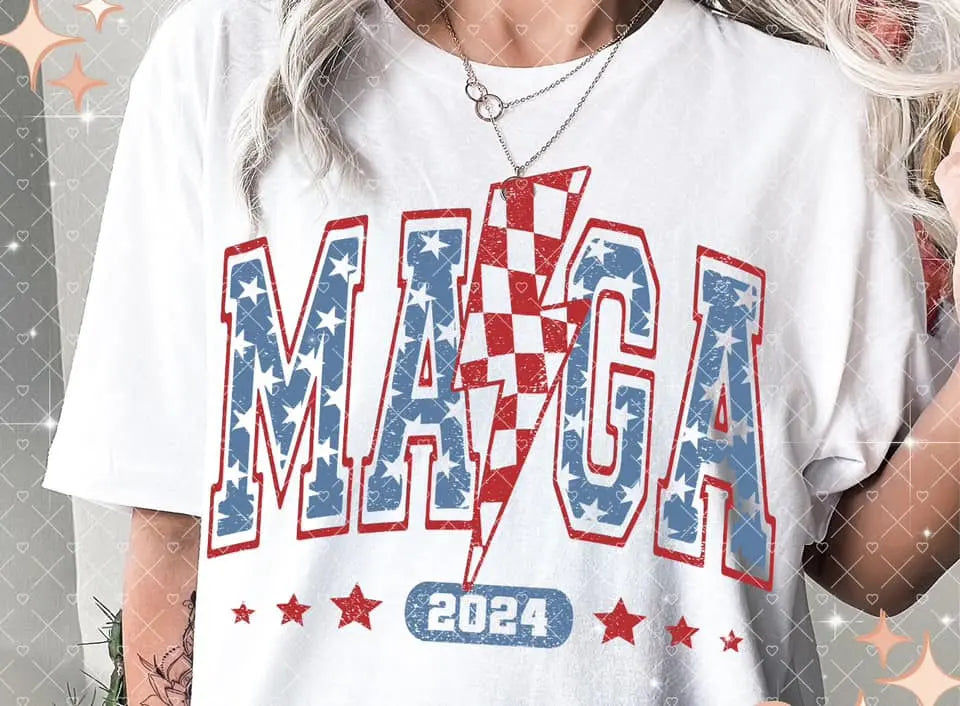 Maga with lightning bolt Trump - Branded By Barta