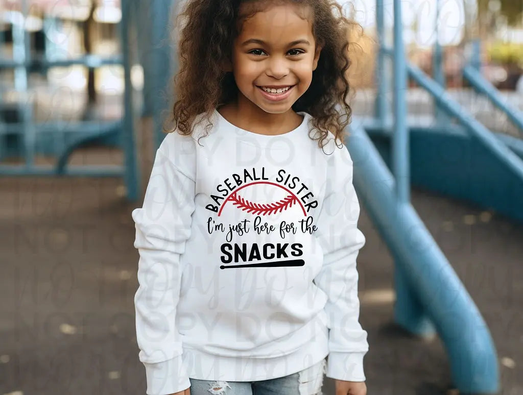 Baseball Snacks Sister - Branded By Barta