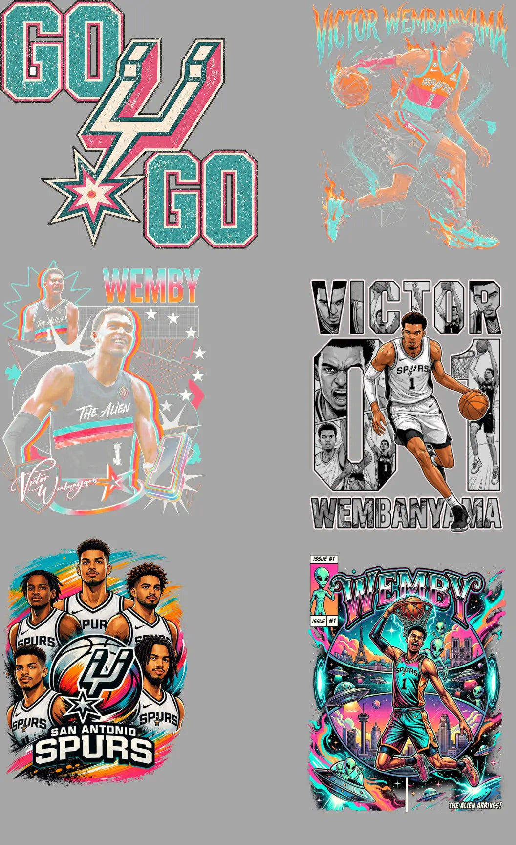 Spurs Gang Sheet Mini 2 Branded By Barta