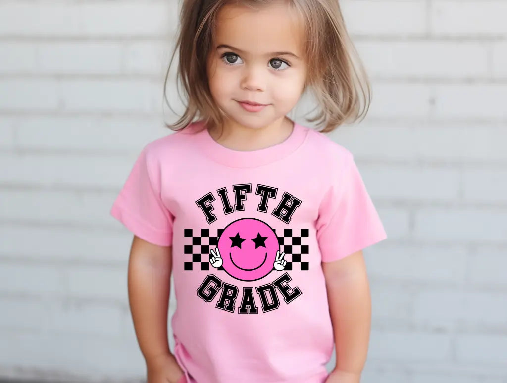 Fifth Grade Smiley Pink brandedbybarta