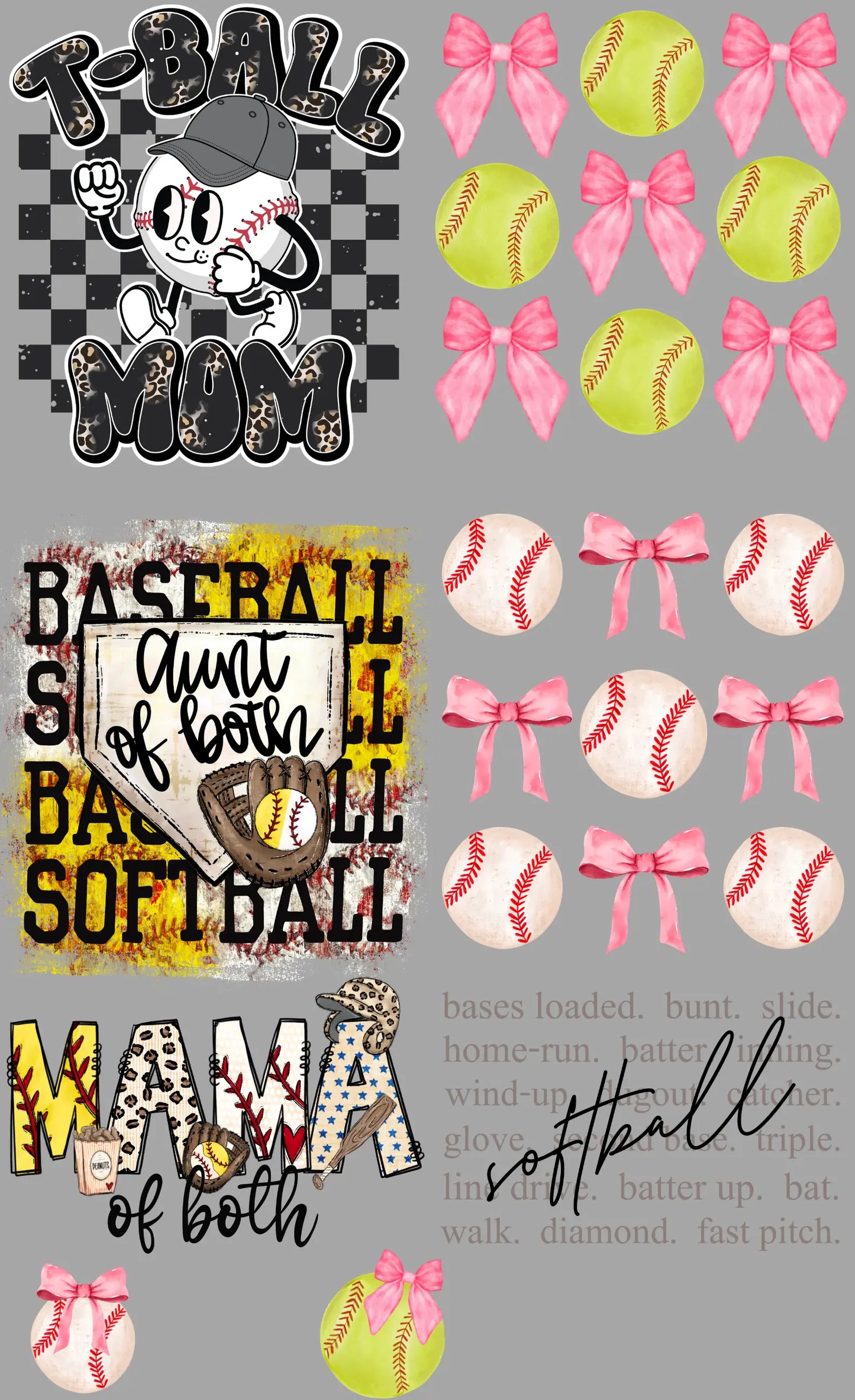 Softball & Baseball Gang Sheet - Branded By Barta