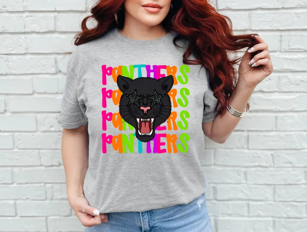 Neon Panthers Stacked brandedbybarta