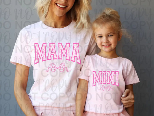 Mama + Mini Pink Bow Set - Branded By Barta