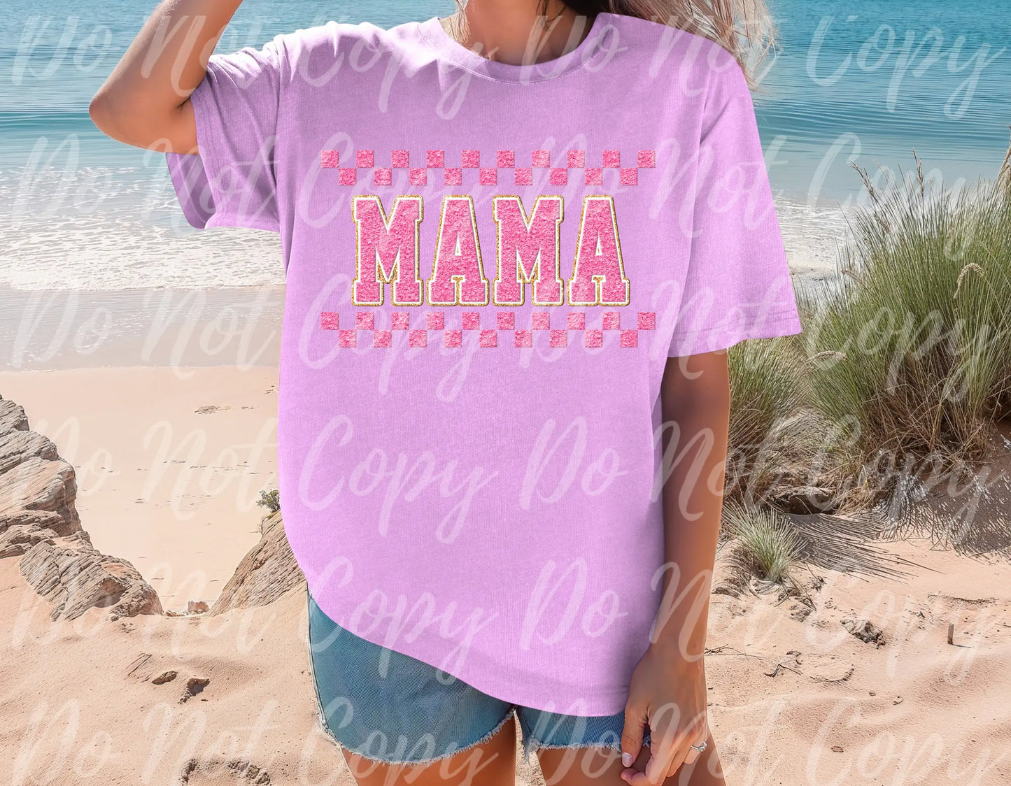 Mama Checkered Pink - Branded By Barta