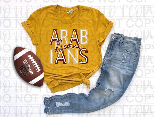 Arabians Devine Stick Letters Tee - Branded By Barta