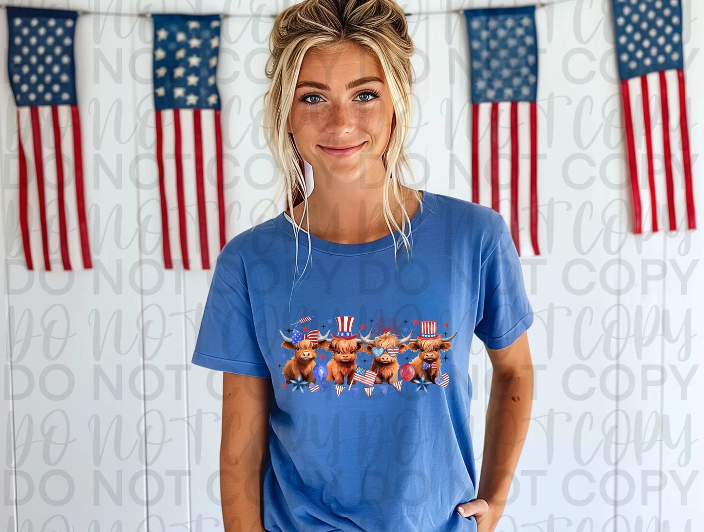 Patriotic cow 4th of july - Branded By Barta