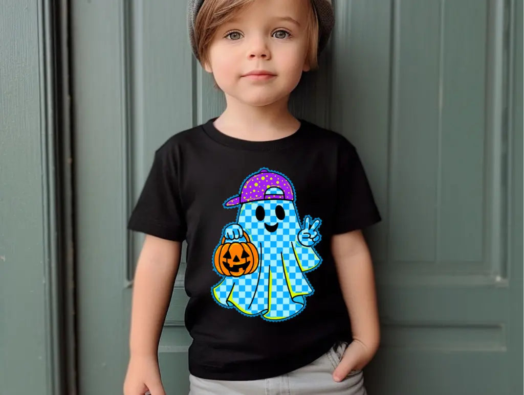 Blue Checkered Ghost Branded By Barta