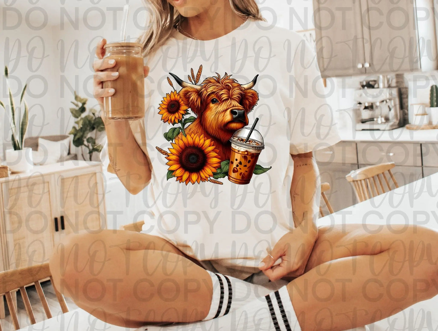 Cow with sunflower and coffee - Branded By Barta