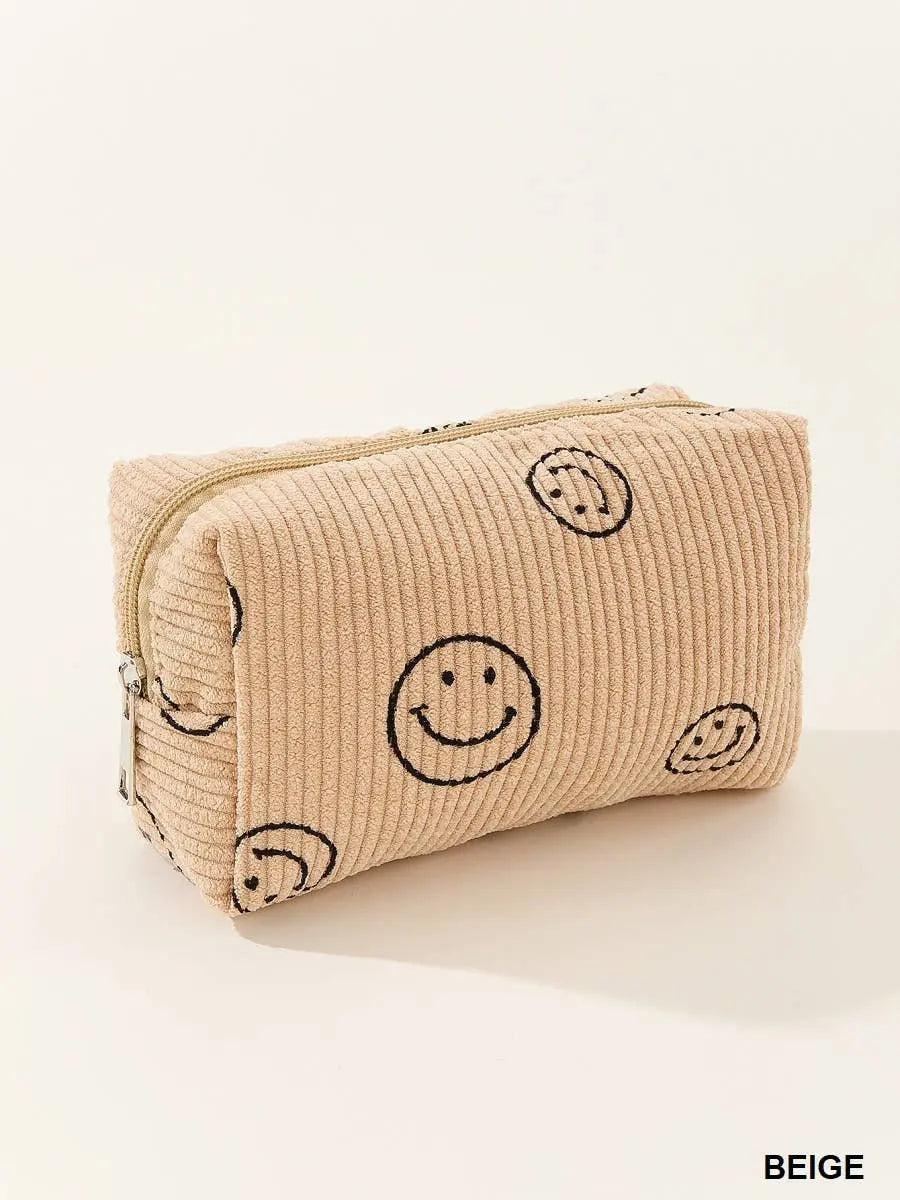 Corduroy Cosmetic Pouch Bag - Branded By Barta