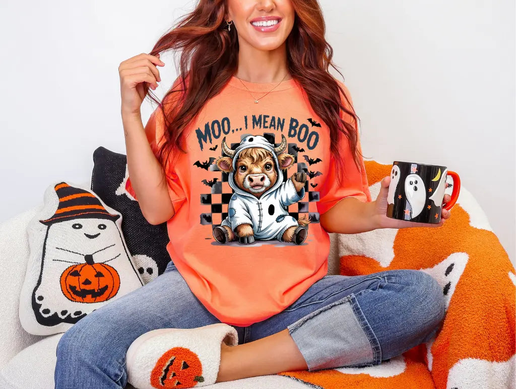 Moo... I Mean Boo Highland Cow Branded By Barta