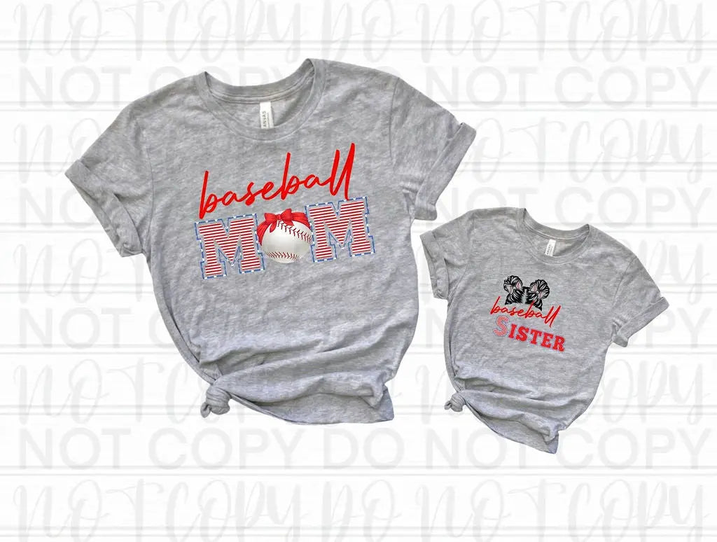 Baseball Mom/Sister Matching - Branded By Barta