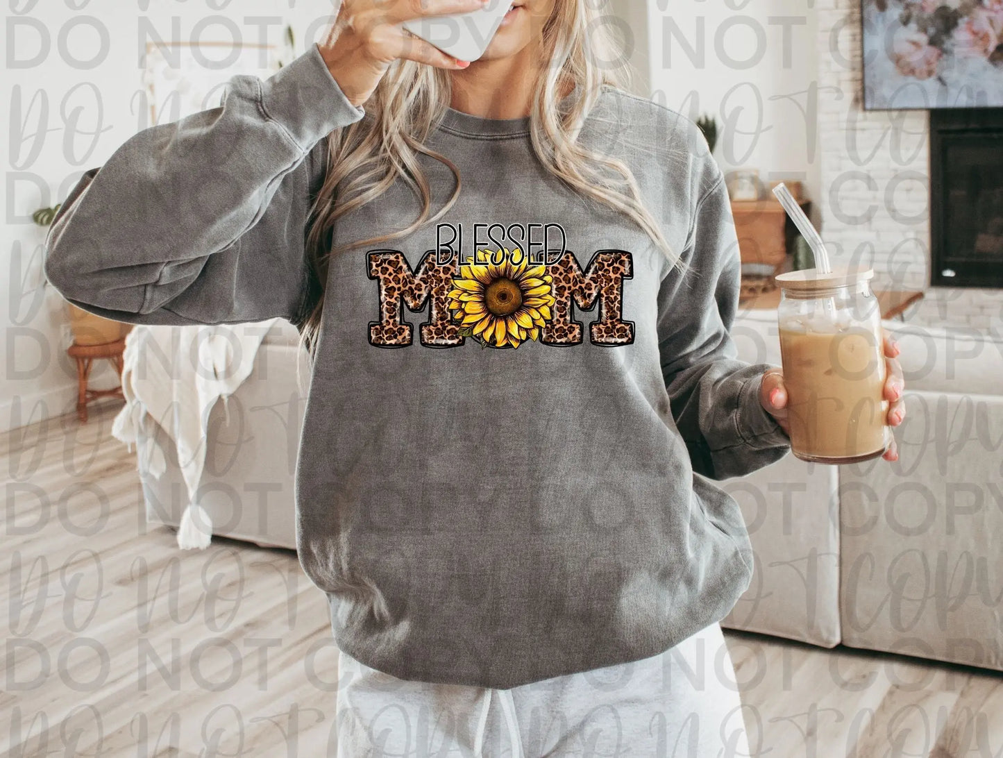 Blessed Mom leopard - Branded By Barta