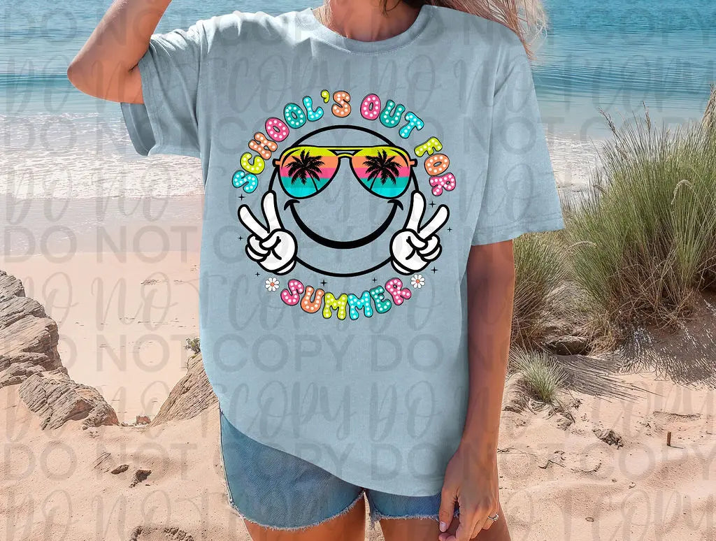 School's Out For The Summer Palm Tree - Branded By Barta