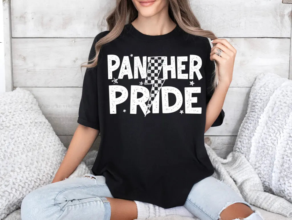 Panther Pride Checkered White - Branded By Barta