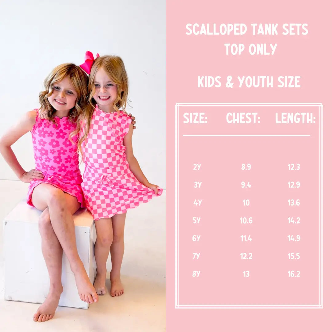 Scalloped Skirt Set- Cherry Pop Wild Luxe