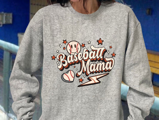 Baseball Mama Retro Stars & Hearts