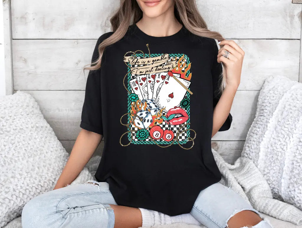 Life Is A Gamble Western - Branded By Barta