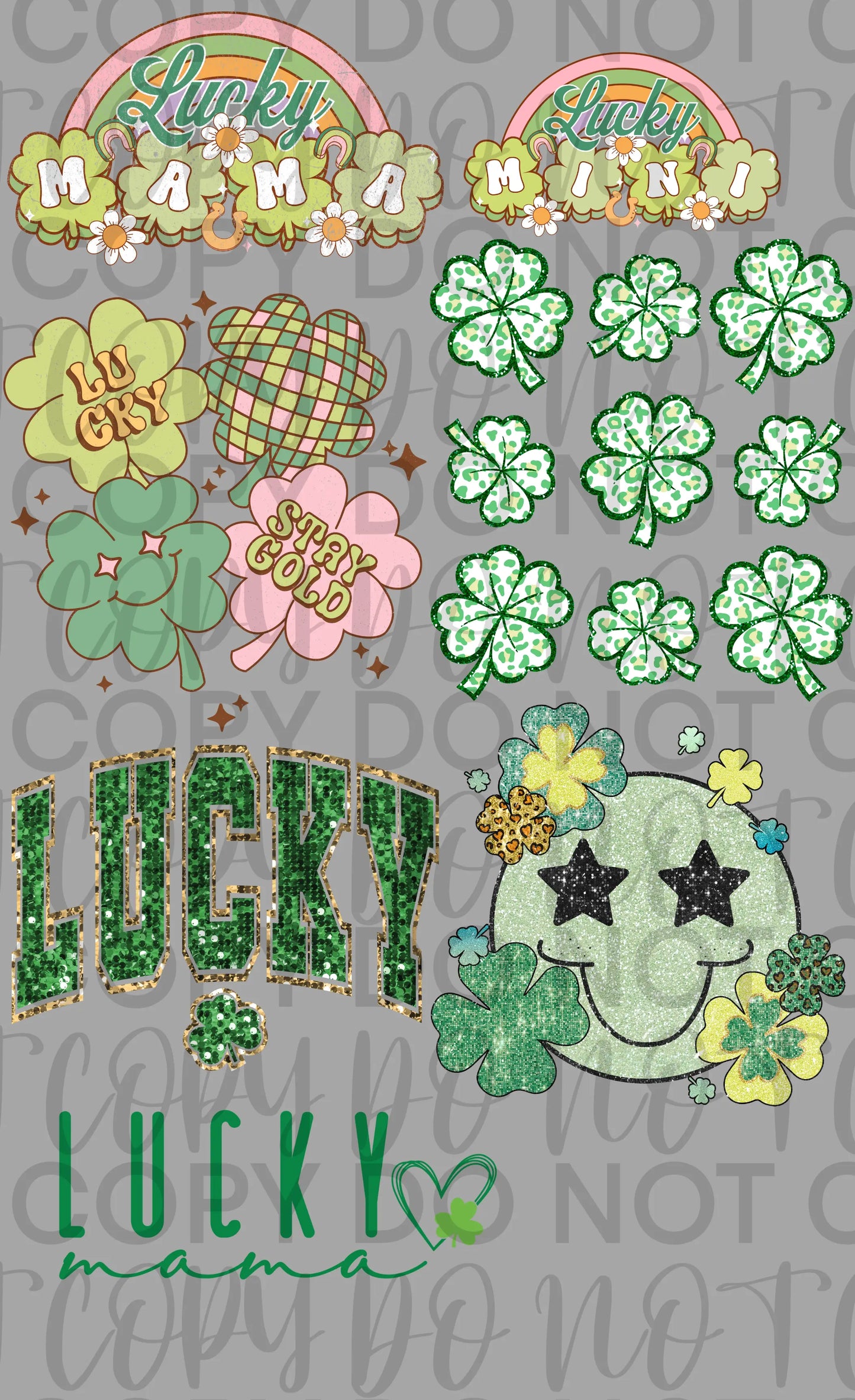 Lucky St Pattys Premade Gang Sheet - Branded By Barta