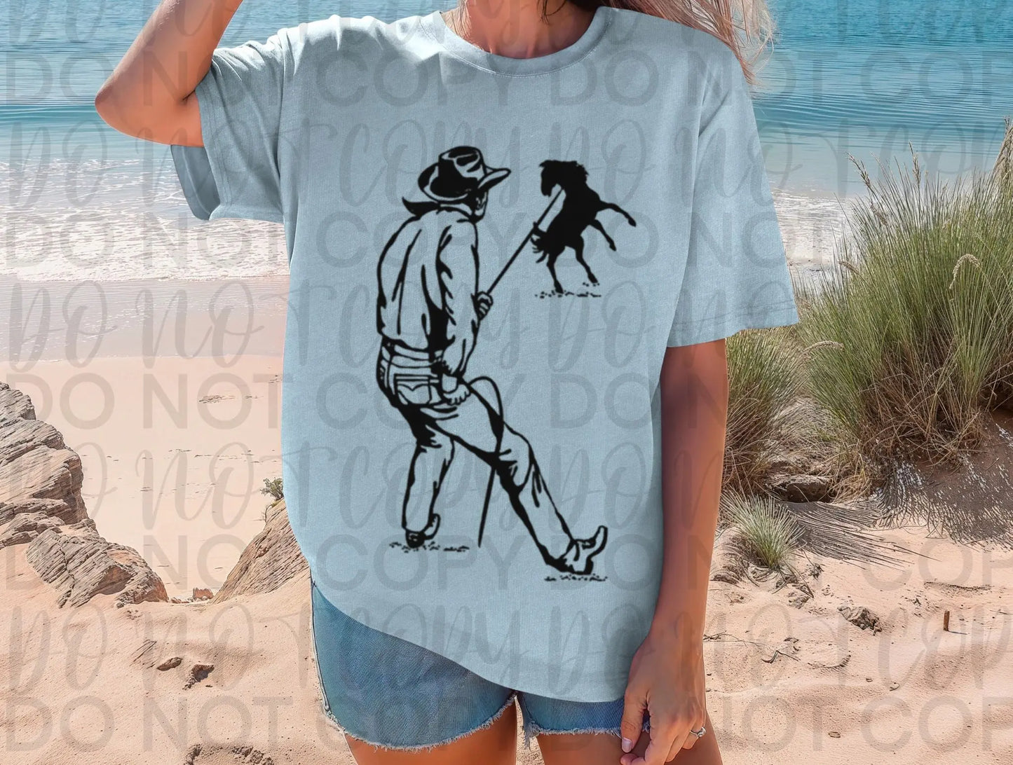 Cowboy roping horse black - Branded By Barta