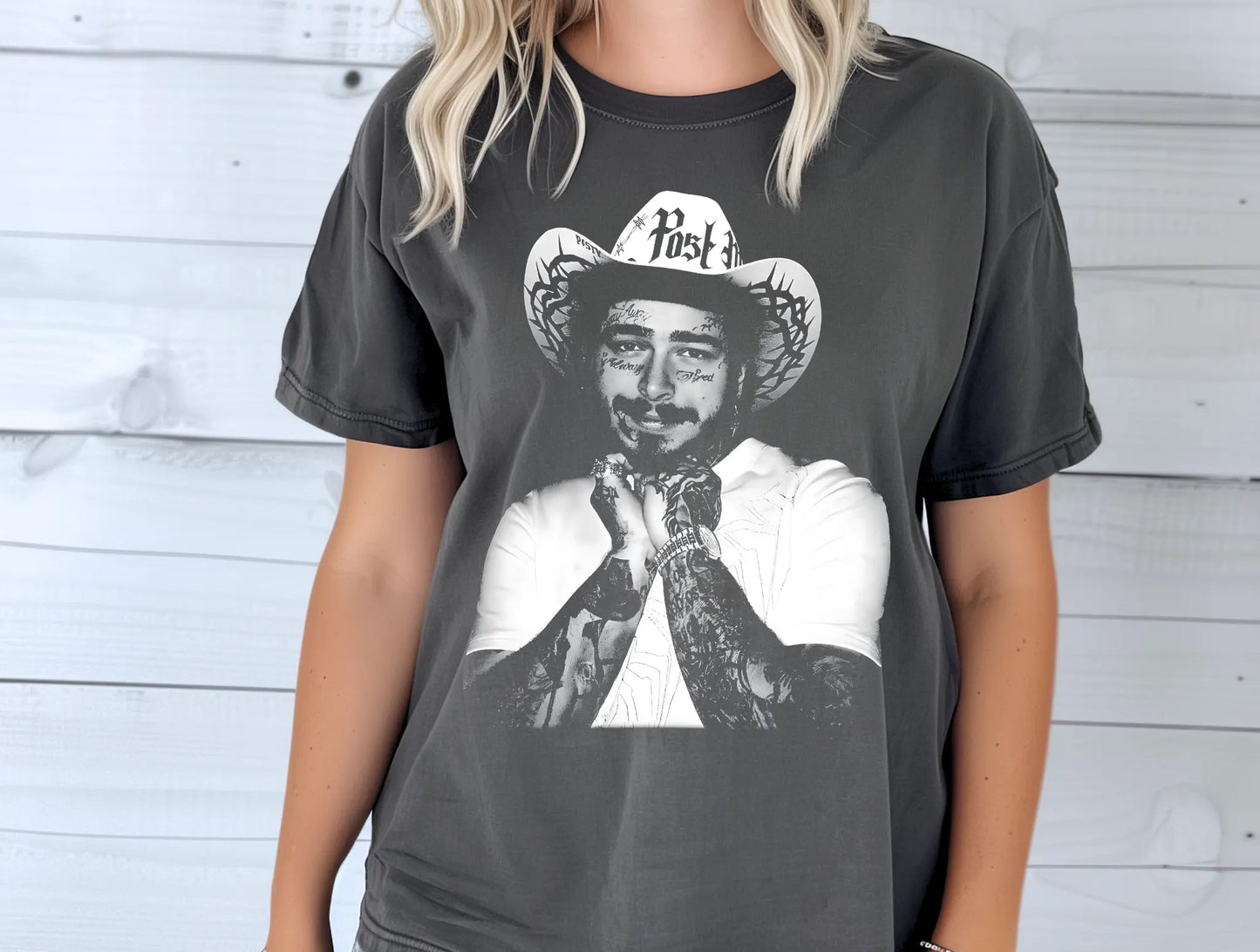 Post Malone White Hands Under Chin - Branded By Barta